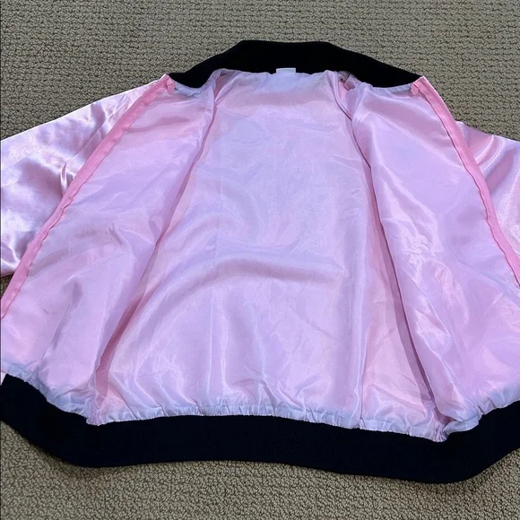 Spirit Pink Satin Sequin Poodle Jacket size Large 50s Grease Costume Halloween - Picture 11 of 17
